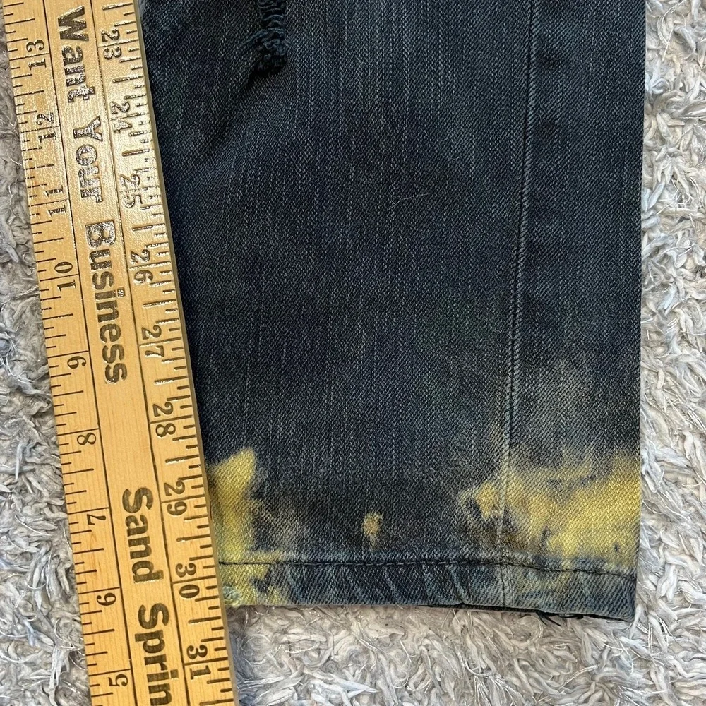 Levi's 511 Skinny Jeans W32 L30 Yellow Black Bleach Tie‎ Dye Grunge Punk Street